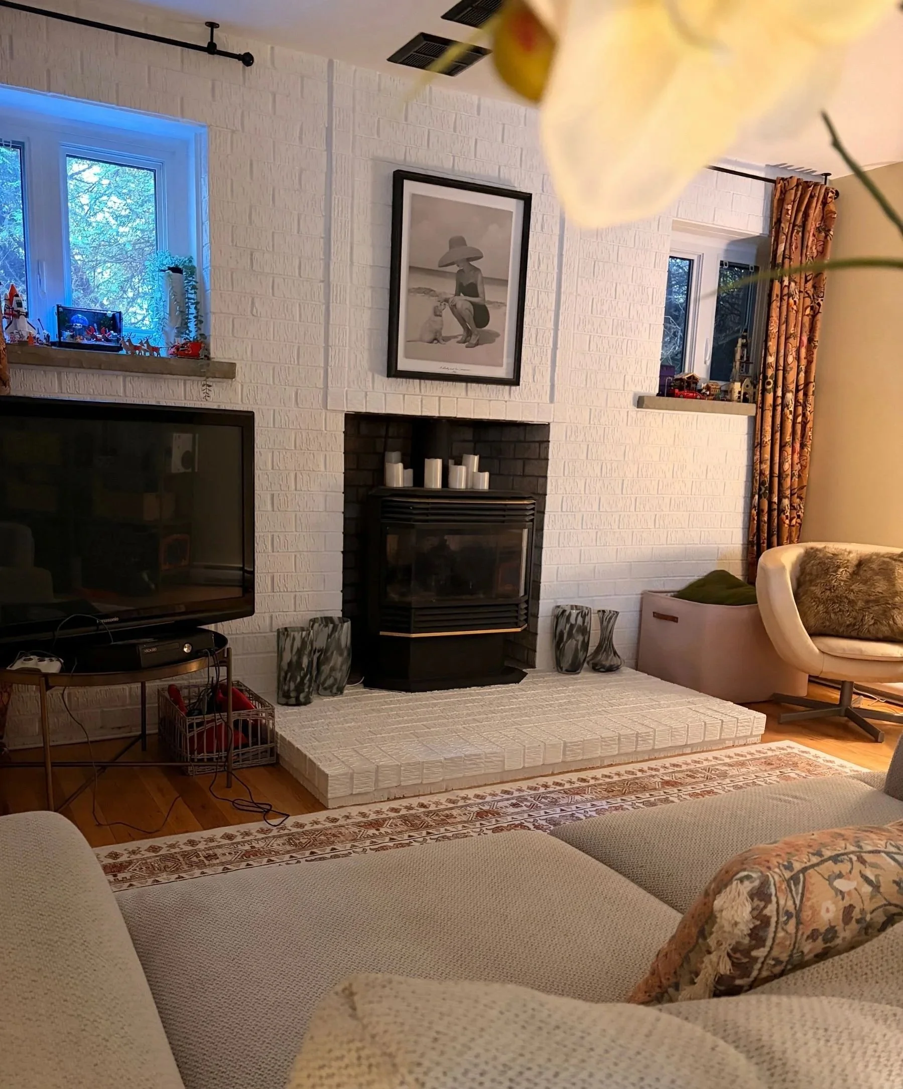 Cozy Basement Fireplace