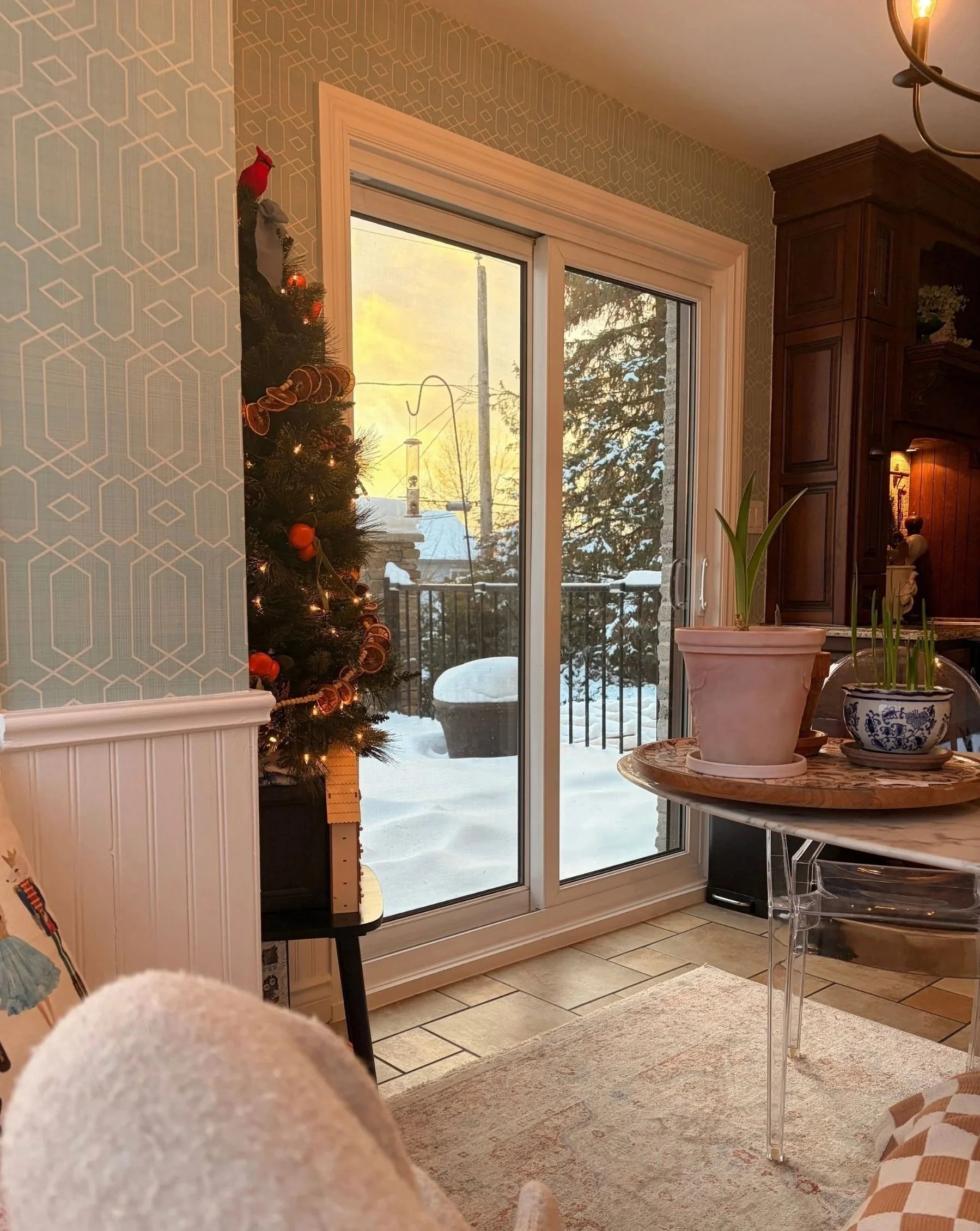 A SNOWY AFTERNOON AT HOME