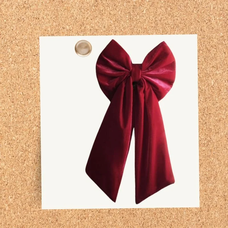 BURGUNDY VELVET CHRISTMAS BOWS