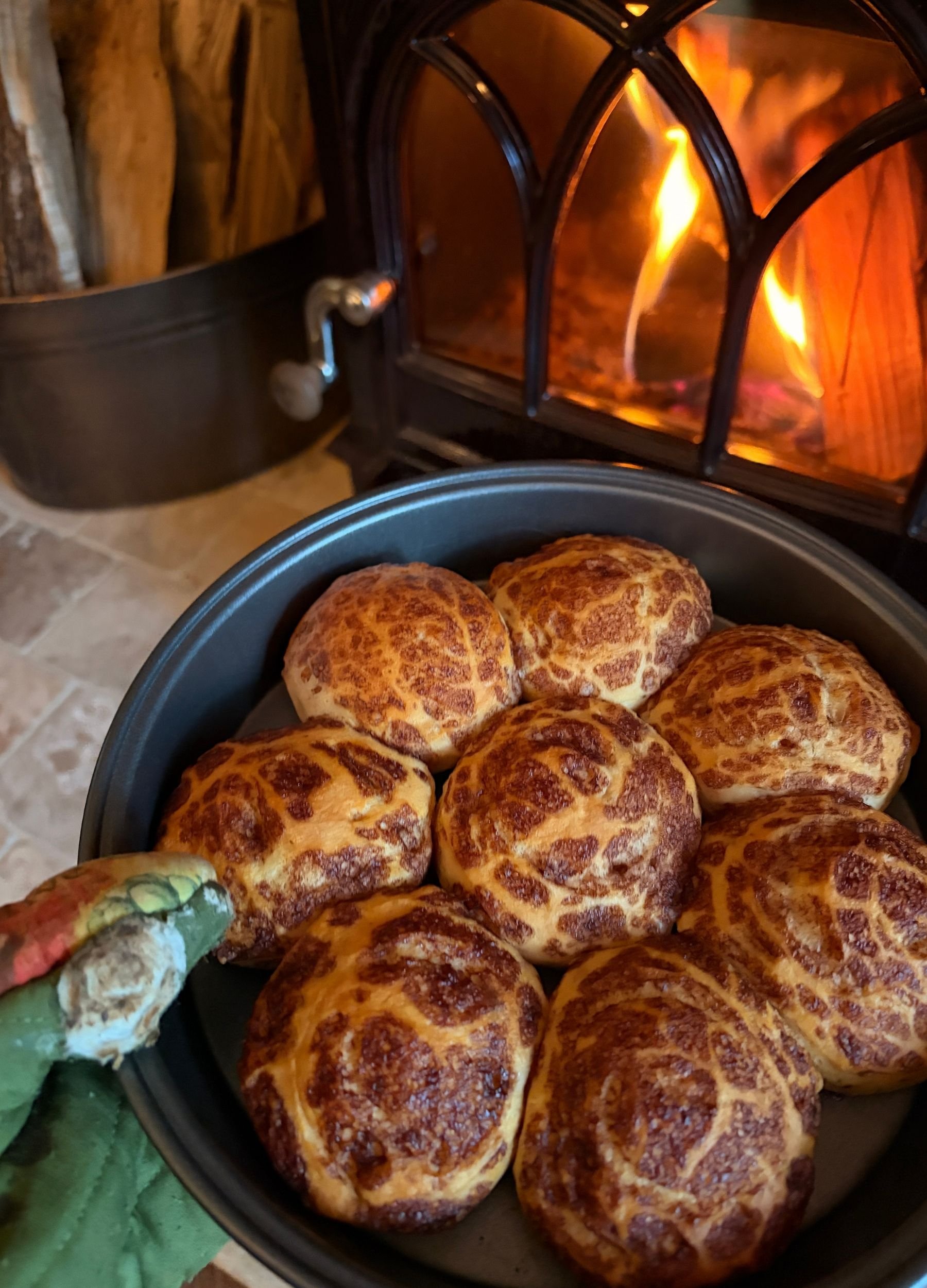 Homemade Cinnamon Rolls on a Cozy Fall Day