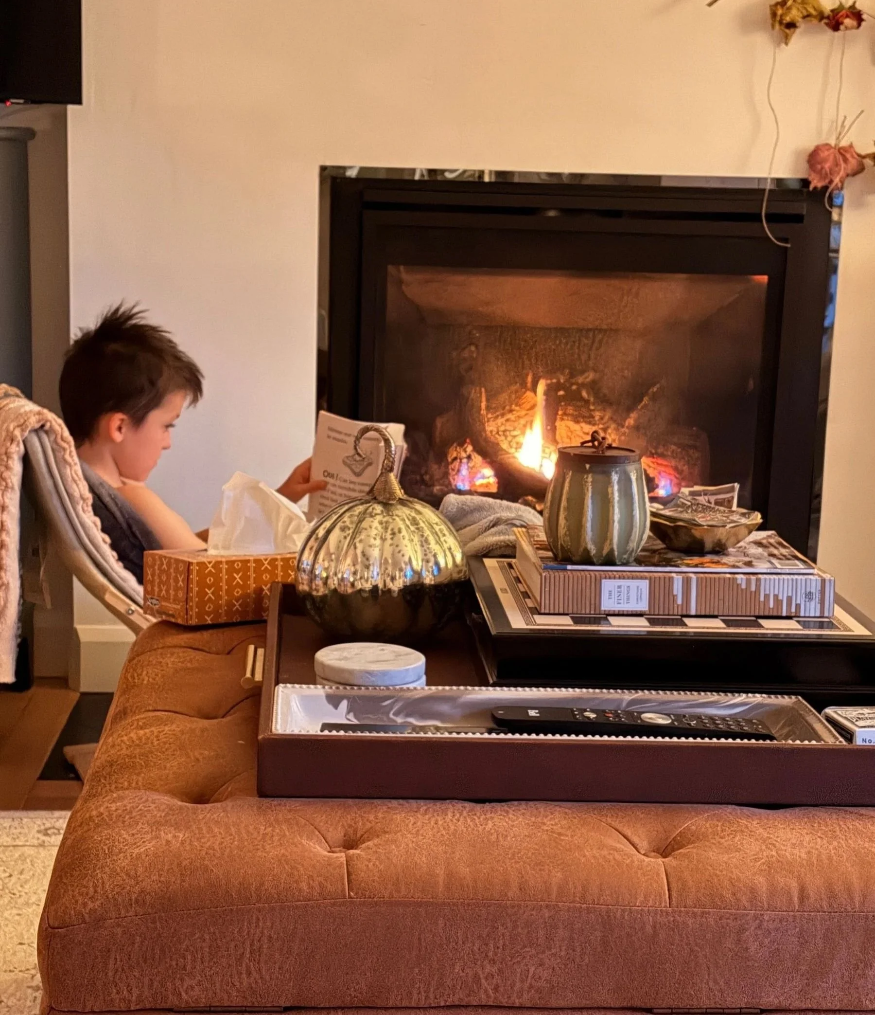 Slow Autumn Evenings by the Fireplace