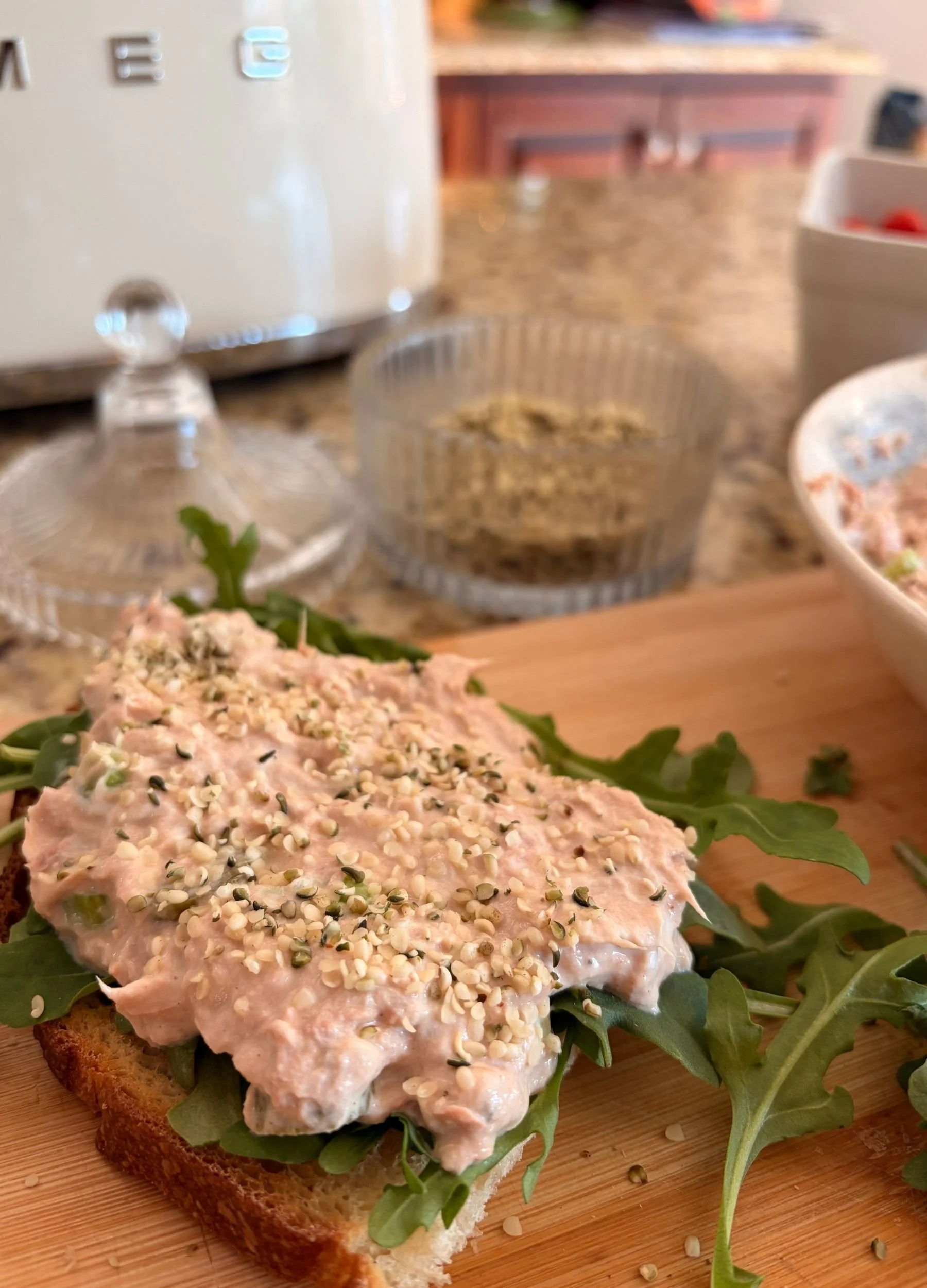 Creamy Tuna Salad Sandwich on Toasted Sourdough
