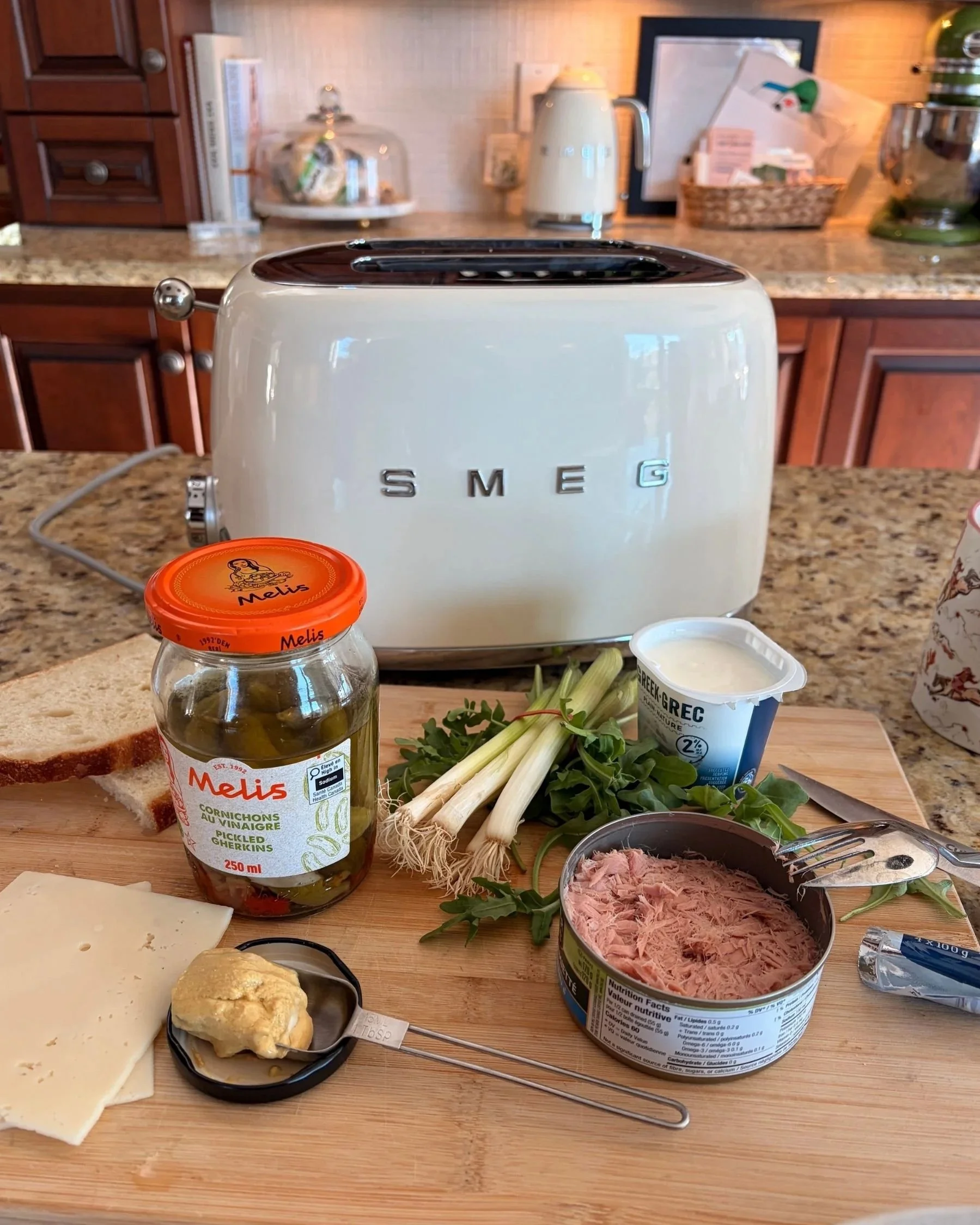 Ingredients for an Easy Crunchy Tuna Salad Sandwich