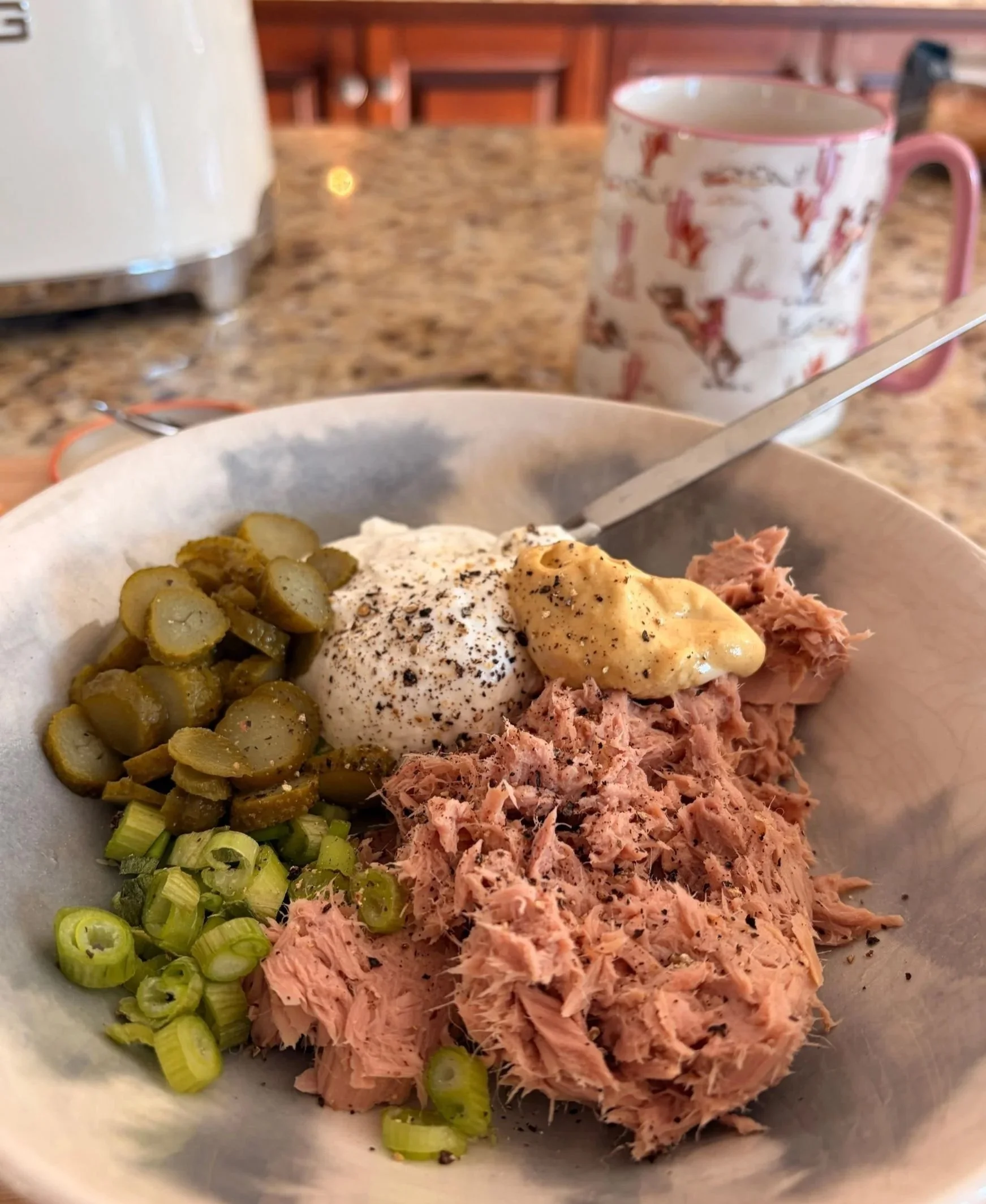 Homemade Tuna Salad with Greek Yogurt, Dijon &amp; Pickles