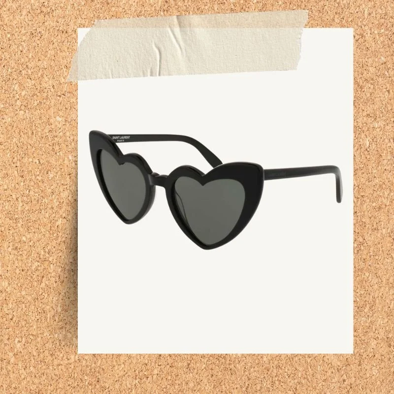 Saint Laurent Loulou black heart-shaped sunglasses