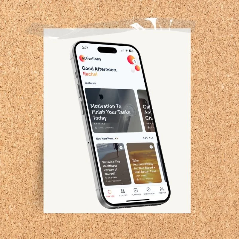 Activations meditation app displayed on a smartphone