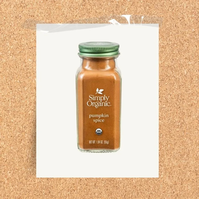 Simply Organic pumpkin spice seasoning for autumn baking and drinks