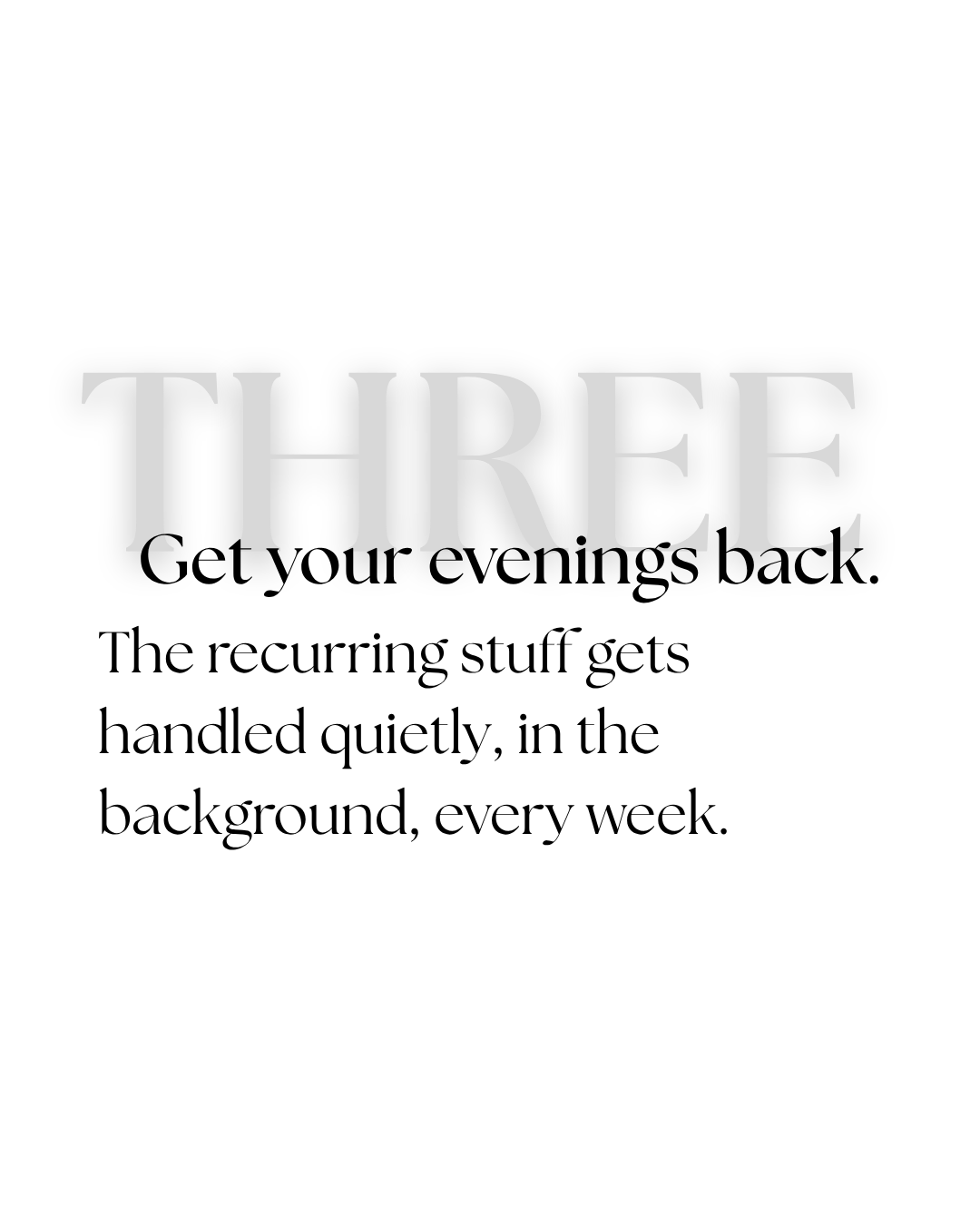 The number three in large, bold, gray letters on a black background.