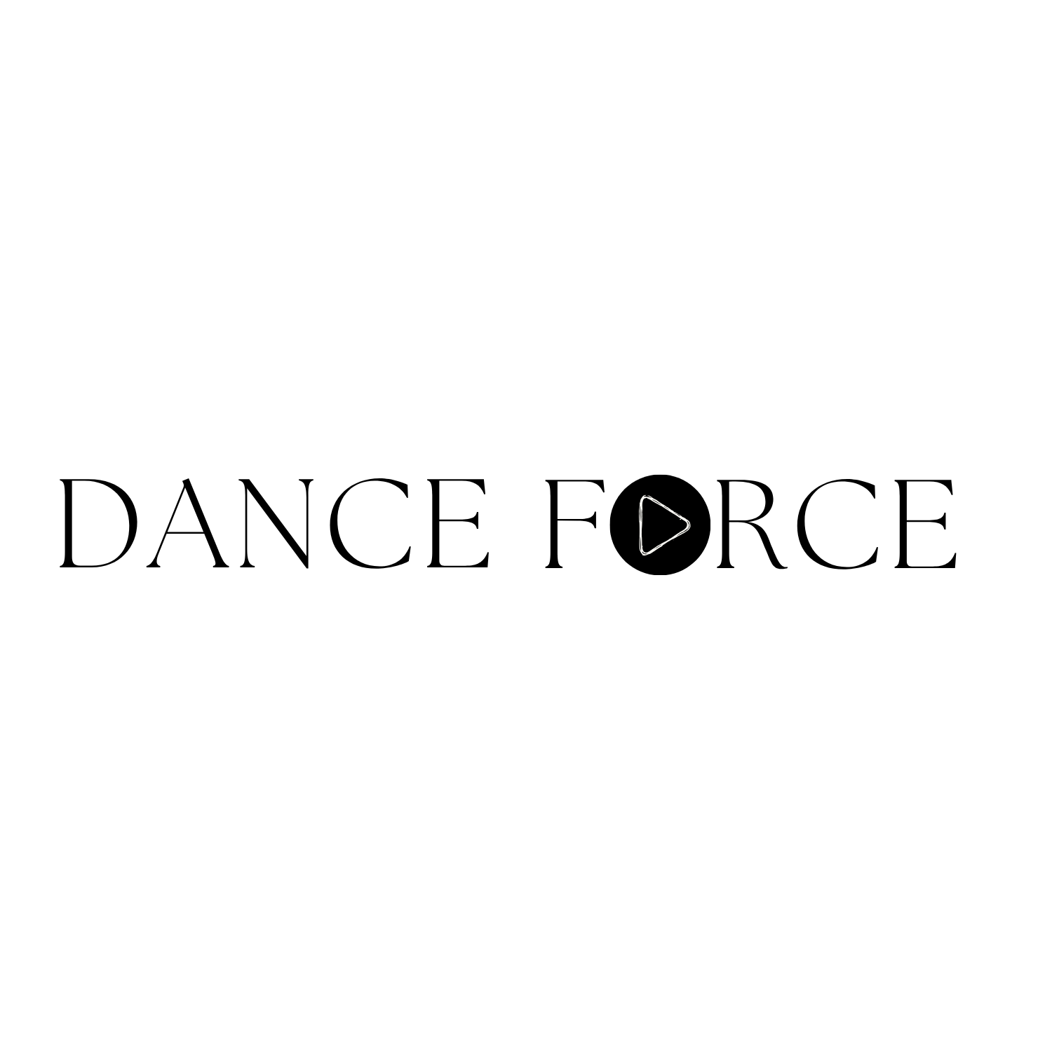 A black screen with a white play button triangle in the center.