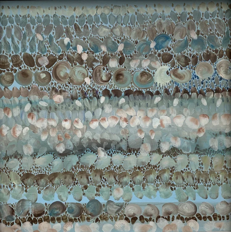 Beach Walk, 2023. Oil on canvas - 16" x 16"