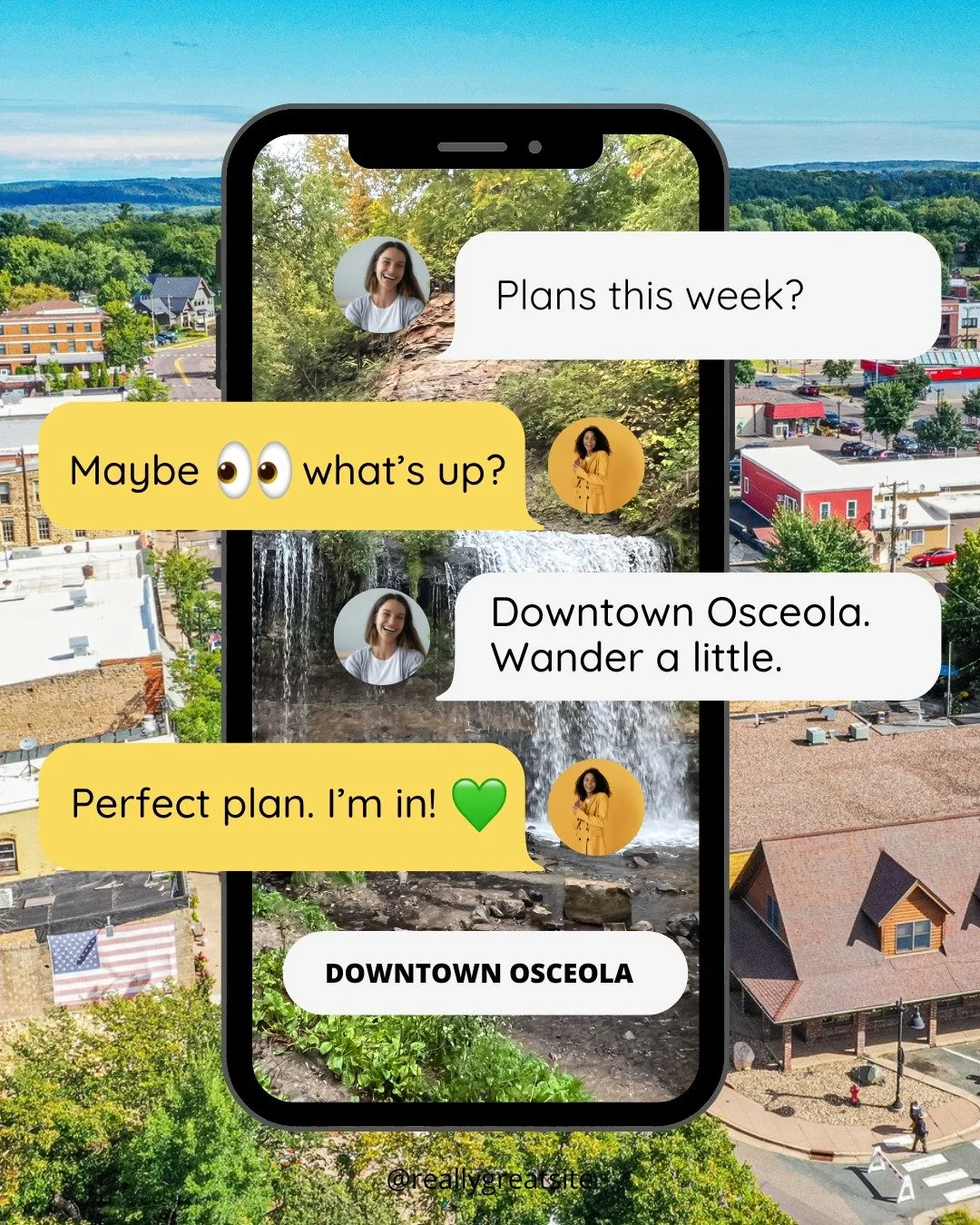 Send the text. Pick a spot. Wander a little. Experience the magic. That&rsquo;s the whole plan. ✨

Who are you inviting to Downtown Osceola this week?

#DowntownOsceola #OsceolaWisconsin #ExploreOsceola #SupportLocal #OnlyInOsceola