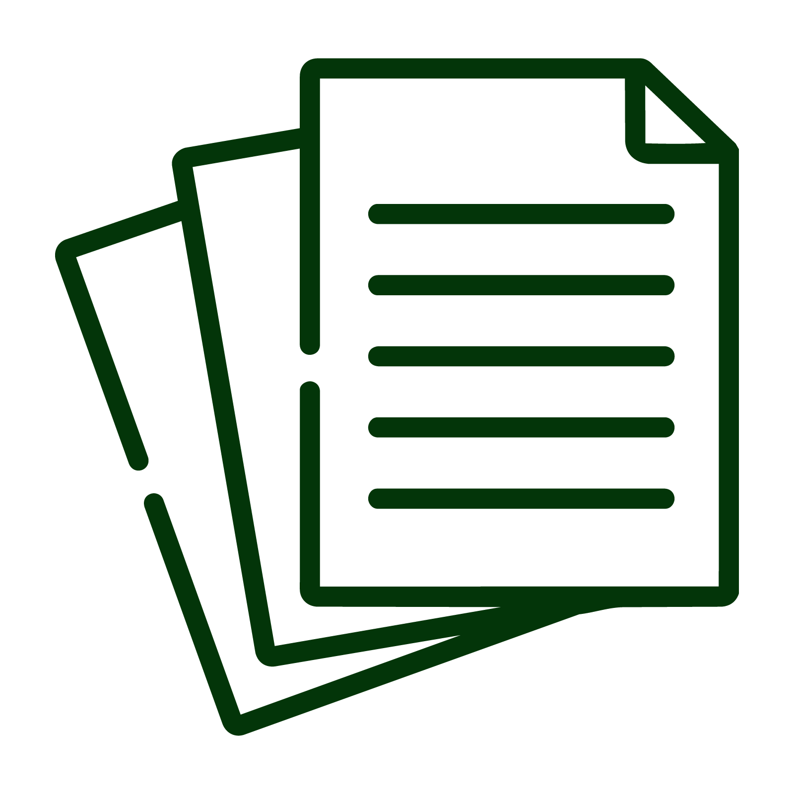 Outline of multiple documents or papers, with some overlapping.