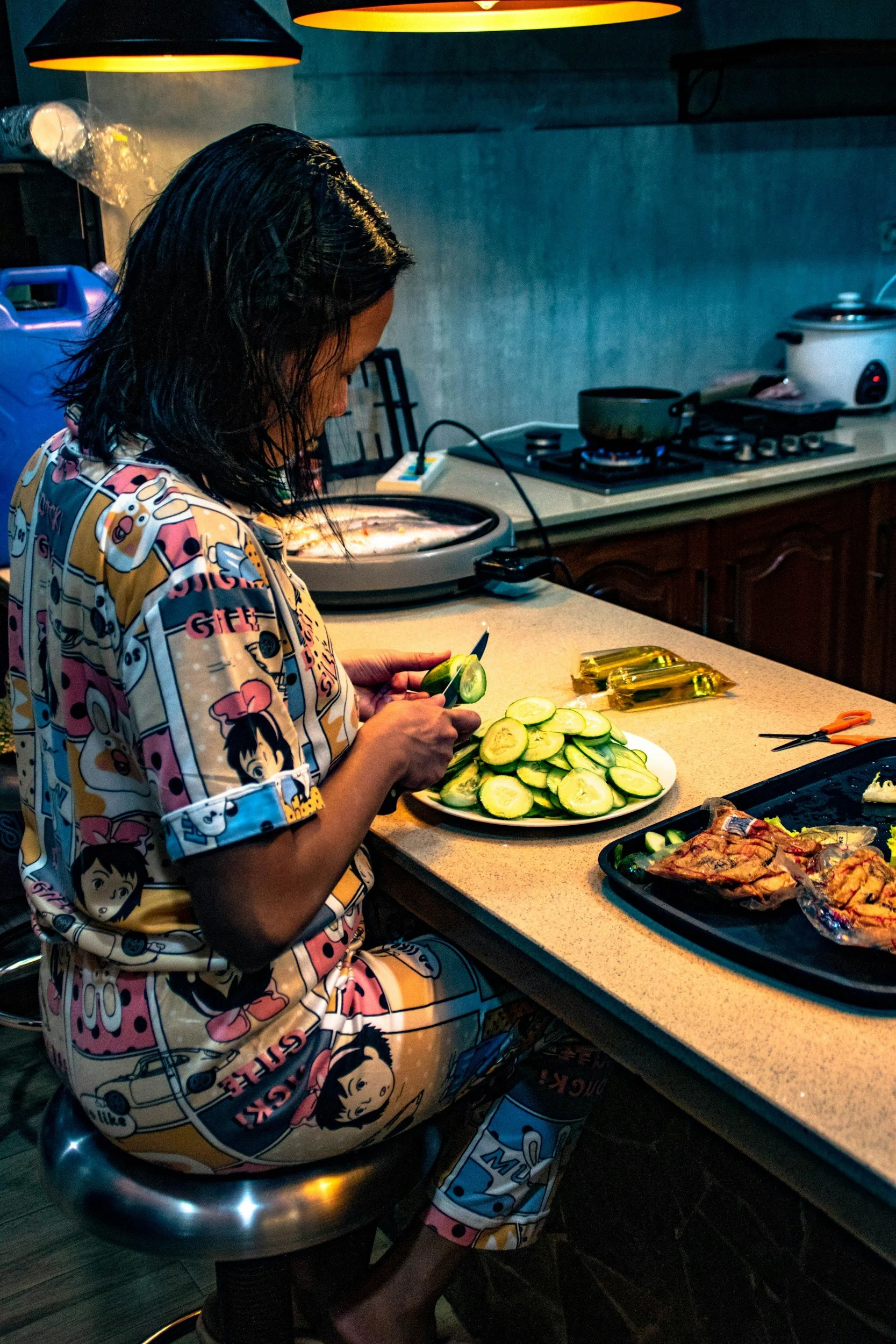 What counter height works if you sit to cook?