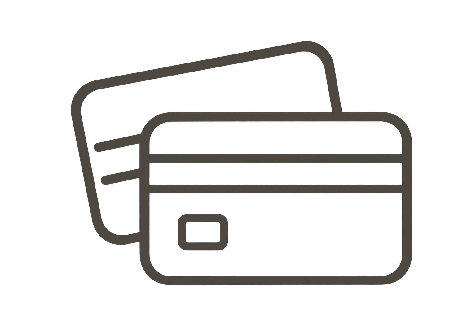 A top-down view of a purse featuring a small square pocket and a larger main compartment, with handles on top.