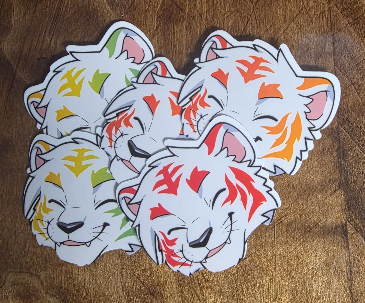 Smiling Tiger Sticker