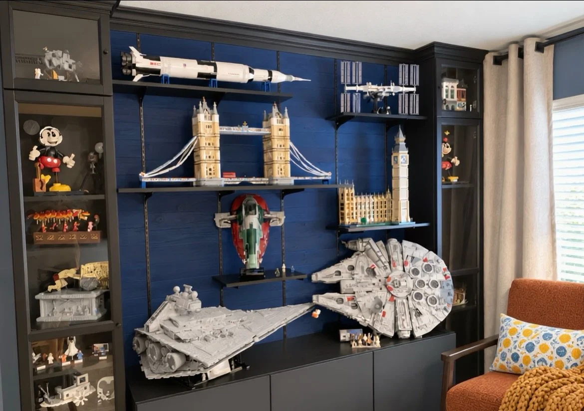 Your favorite collections deserve a place to shine. 💙

We built this custom shelving to give an impressive @lego collection room to show off, with space for everything from iconic landmarks to adventures in a galaxy far, far away.

The color-washed 