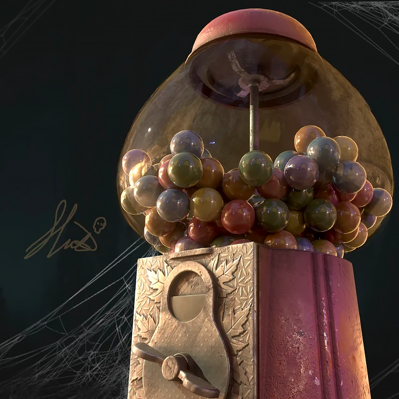 Luna's Gift: Vintage Gumball Machine