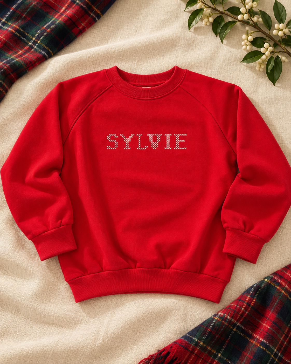 Cross Stitch Embroidered Crewneck