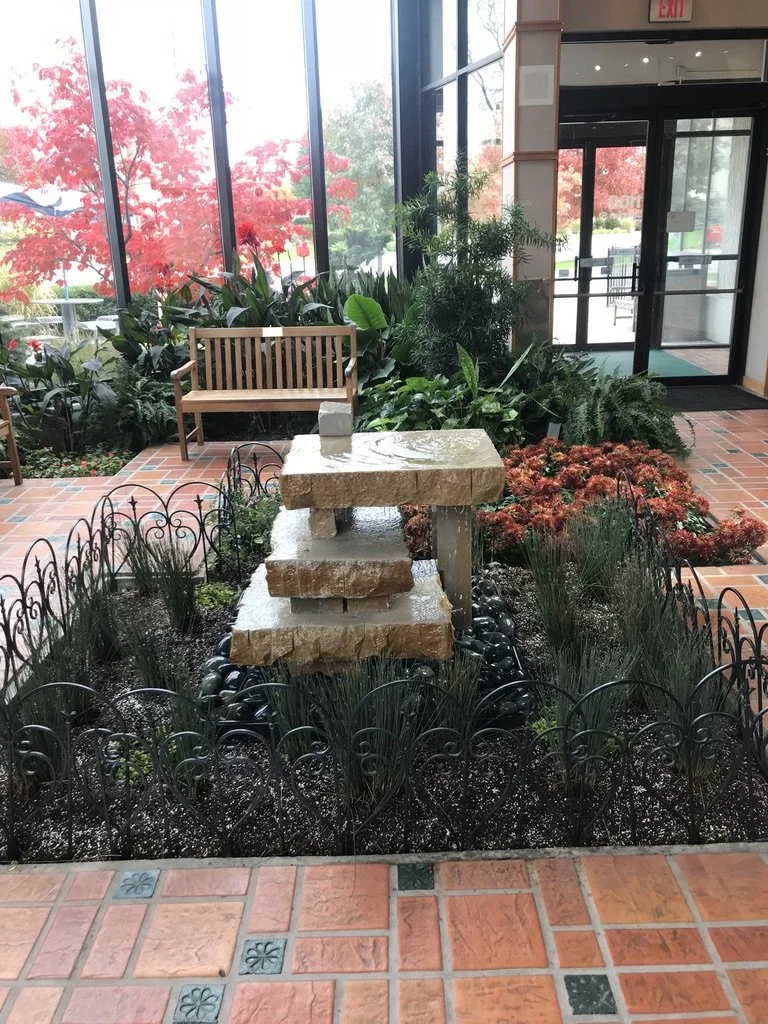 Water Feature in the Foellinger-Freimann Botanical Conservatory lobby by Cary Shafer