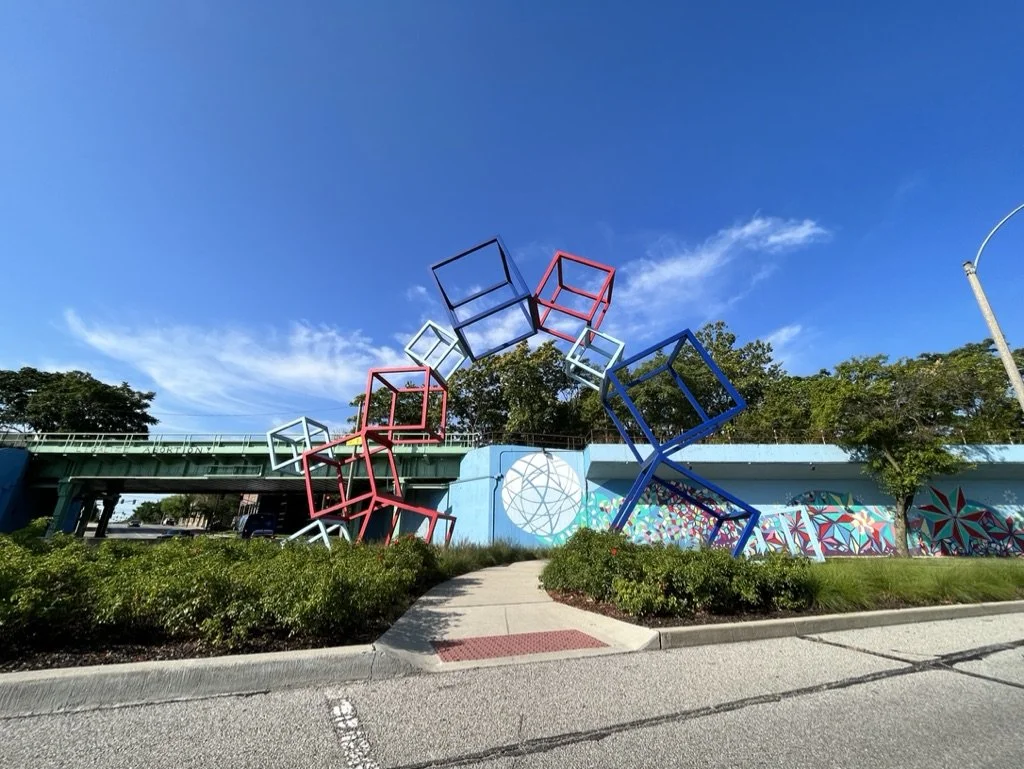 Metaform by Cary Shafer in downtown Fort Wayne, Indiana