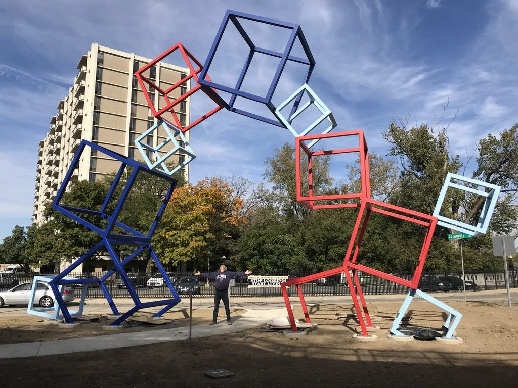 Metaform by Cary Shafer in downtown Fort Wayne, Indiana