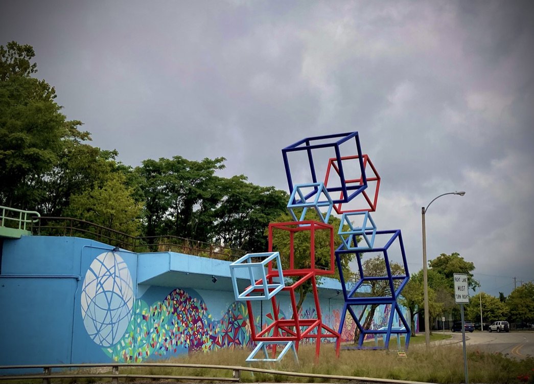Metaform by Cary Shafer in downtown Fort Wayne, Indiana