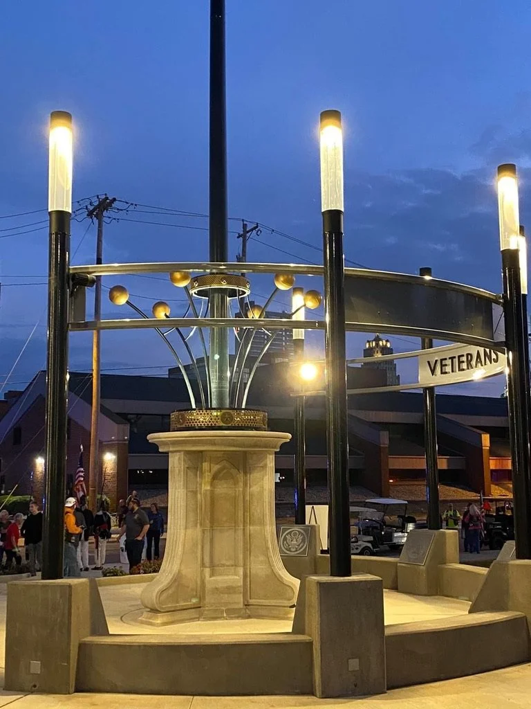 Beacon, at Veteran's Memorial Bridge in Fort Wayne, Indiana
