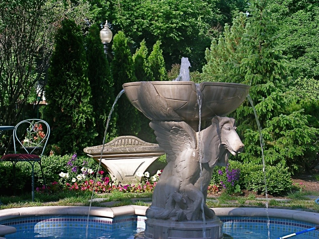 Fountain at Grendelwhym Manor by Cary Shafer