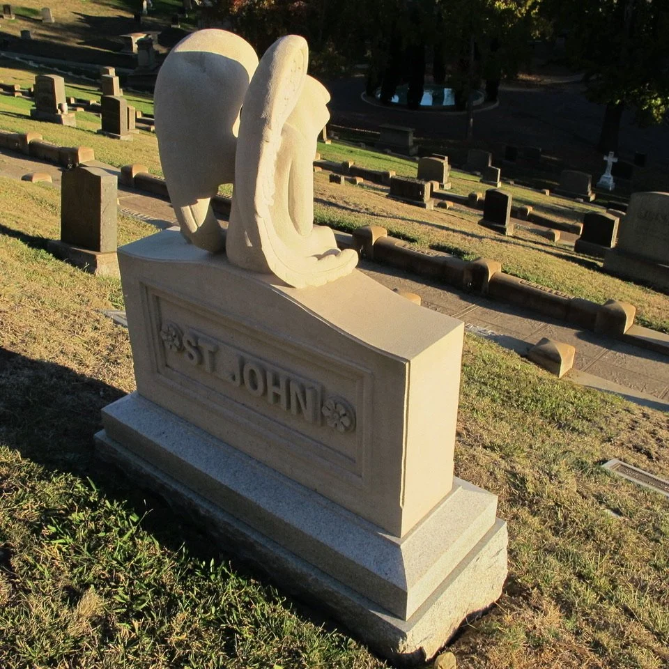The Grim Reaper at Mountain View Cemetery in Oakland, California