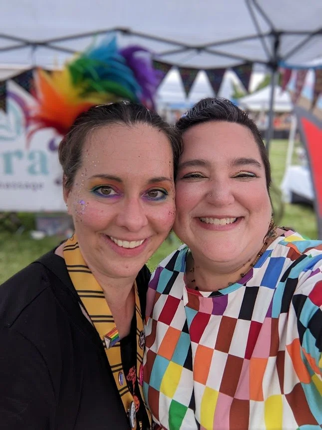 Cassandra Saines with client Lynelle celebrating Hamilton Pride at Marcum Park