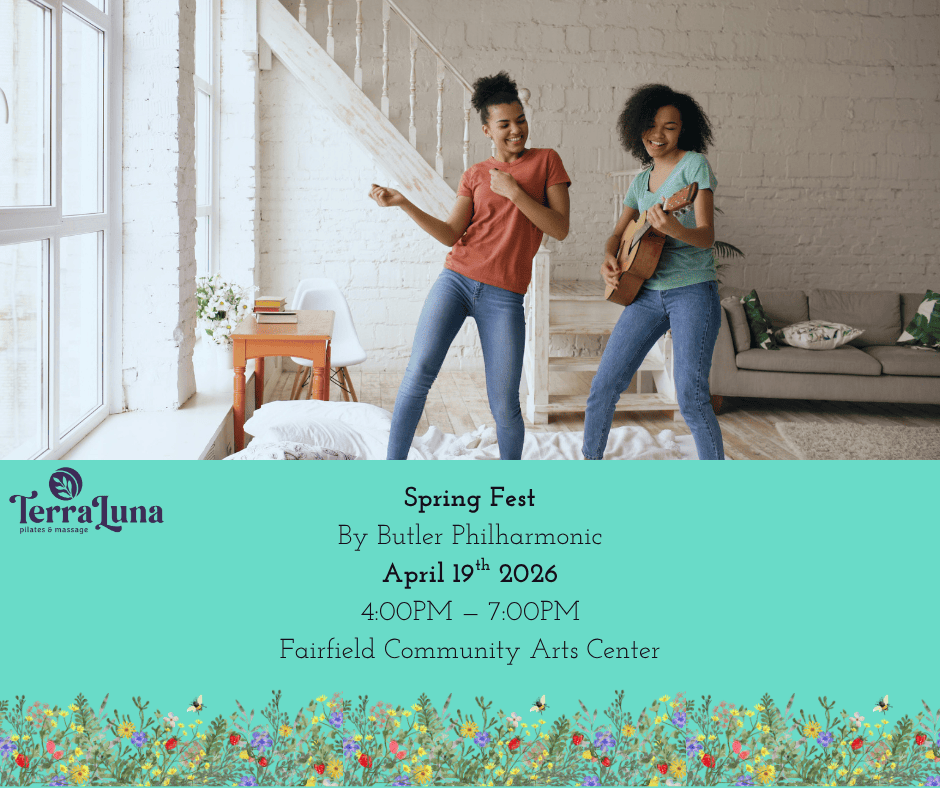 Spring Fest event graphic designed for TerraLuna promoting the Butler Philharmonic performance at Fairfield Community Arts Center.