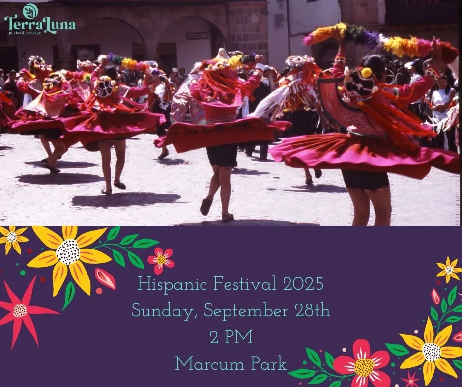 Promotional event graphic created for TerraLuna spotlighting traditional dancers at the annual Hispanic Festival at Marcum Park.