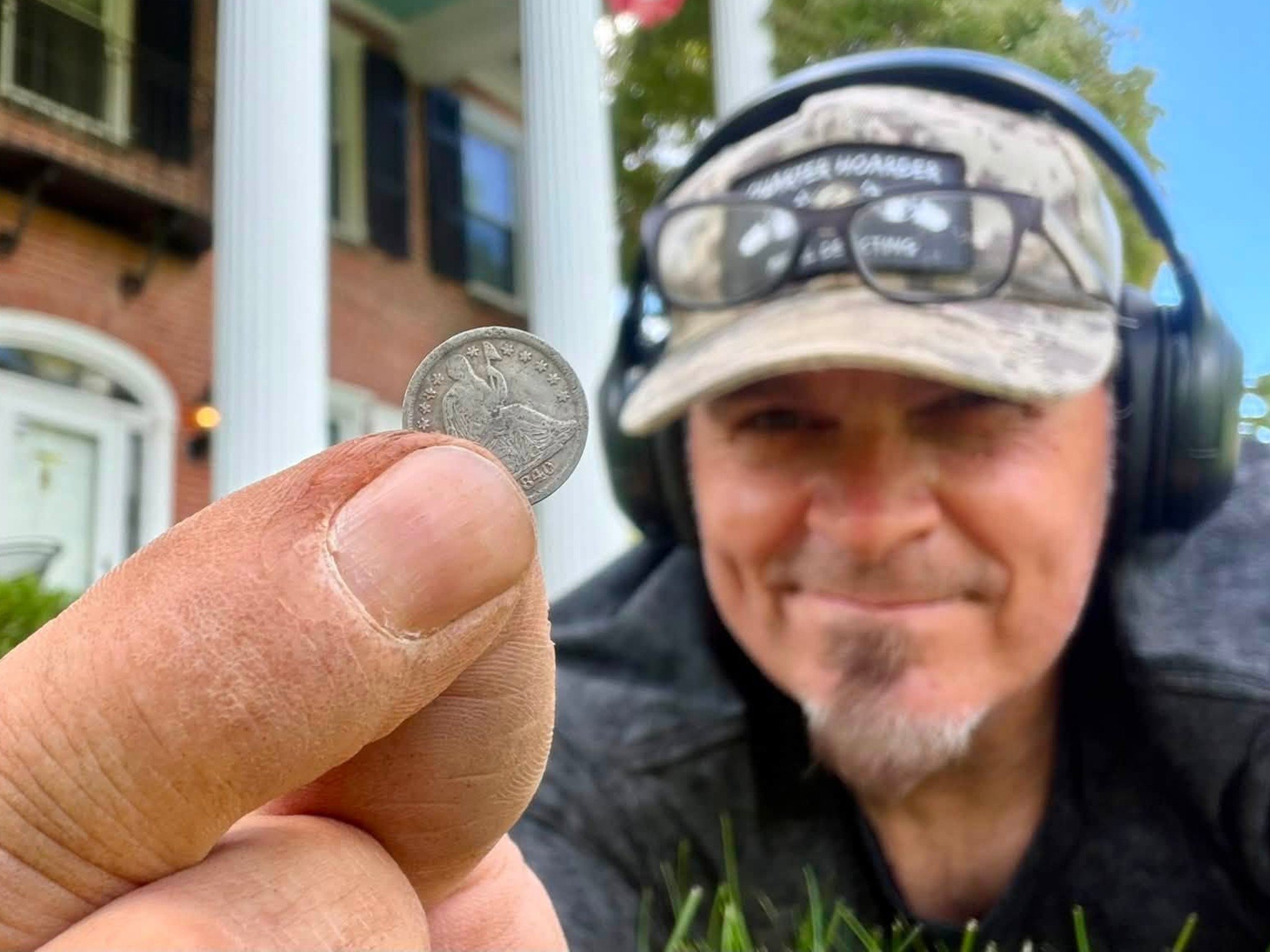 Jason Quarter Hoarder Holding 1830 Silver Seated Half Dime