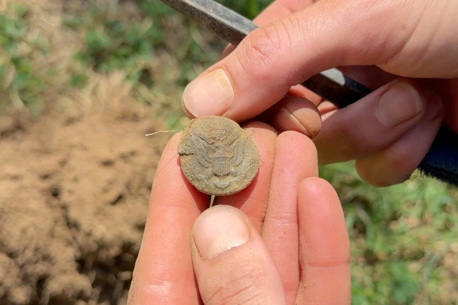 Antique General Service Military Button Found Metal Detecting