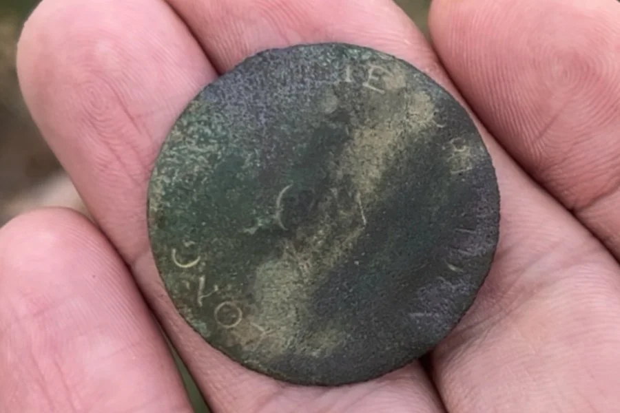 George Washington inaugural button found metal detecting by Quarter Hoarder