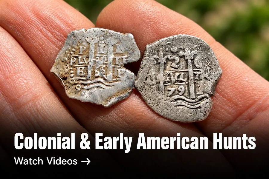 Metal detecting colonial and early American hunts with Quarter Hoarder