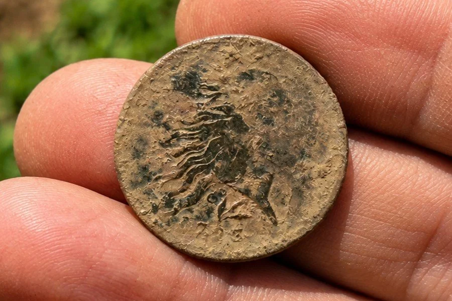 1793 Flowing Hair large cent found metal detecting on Quarter Hoarder