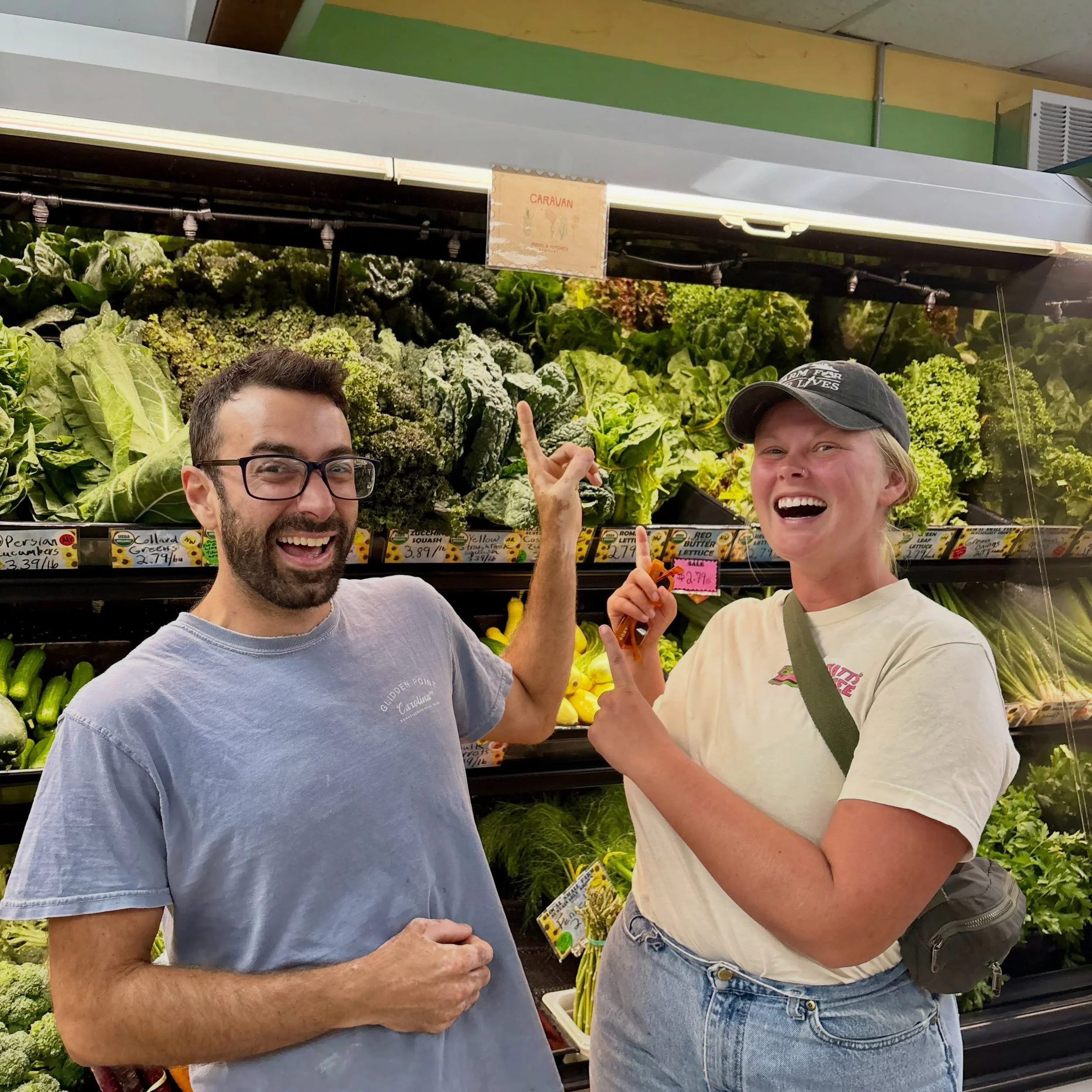 Last week one of our favorite customers stopped us in the co-op to take a photo of us with our kale ❤️

Oceana has some seriously good produce, and we feel pretty lucky to see our veggies sitting next to so many farmers we look up to.