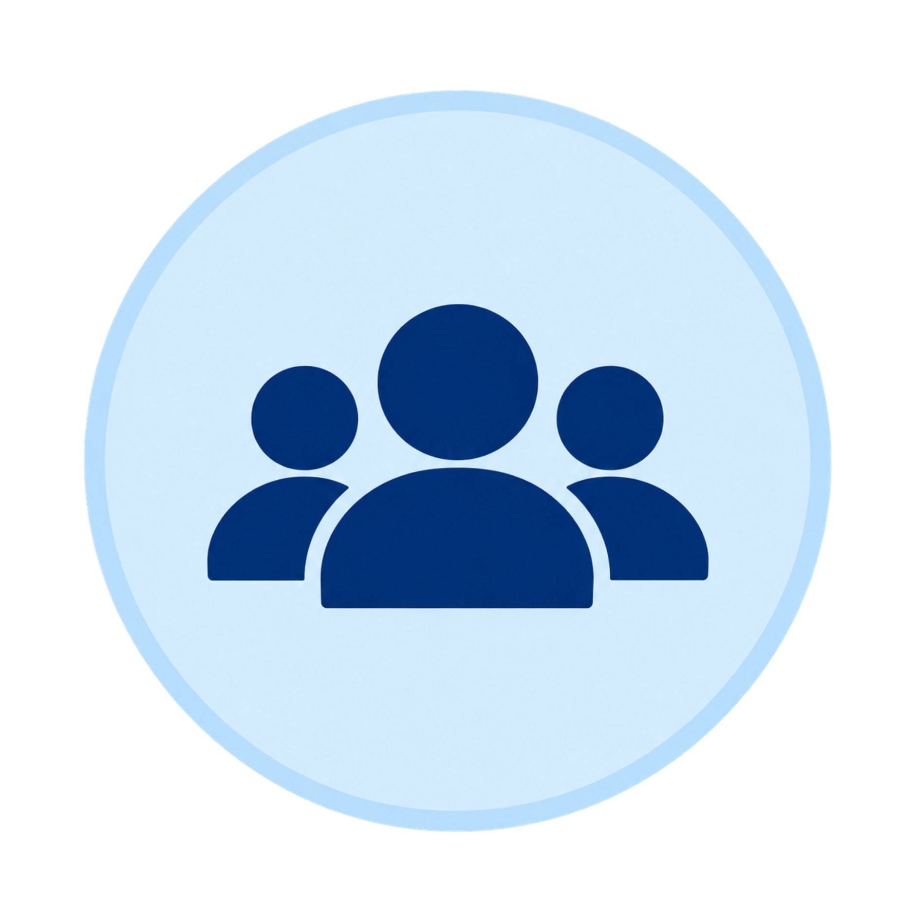Group icon representing collective reach and a distinct local business presence.