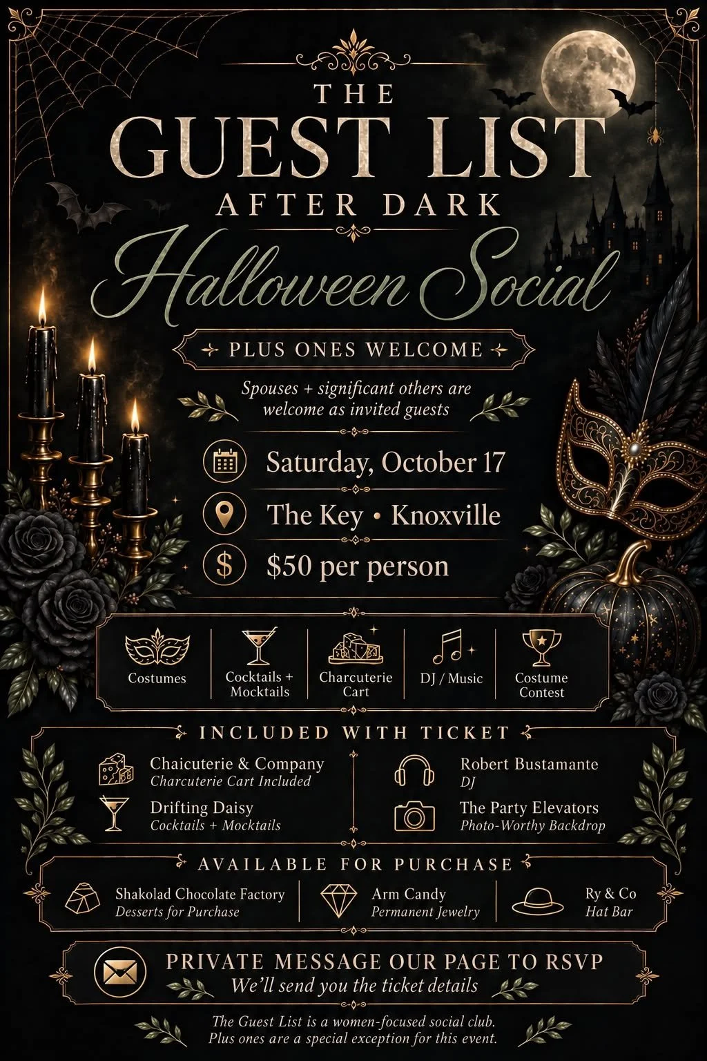 The Guest List After Dark: Halloween Social 🖤