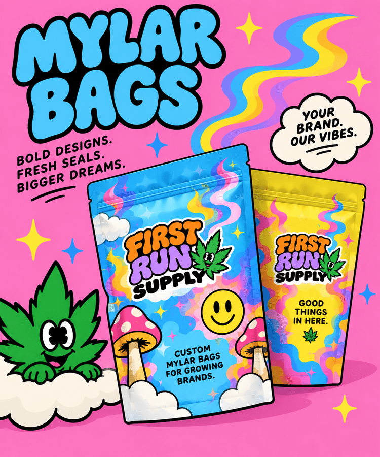 Custom printed mylar bags, resealable and child-resistant, 3.5g to 1lb
