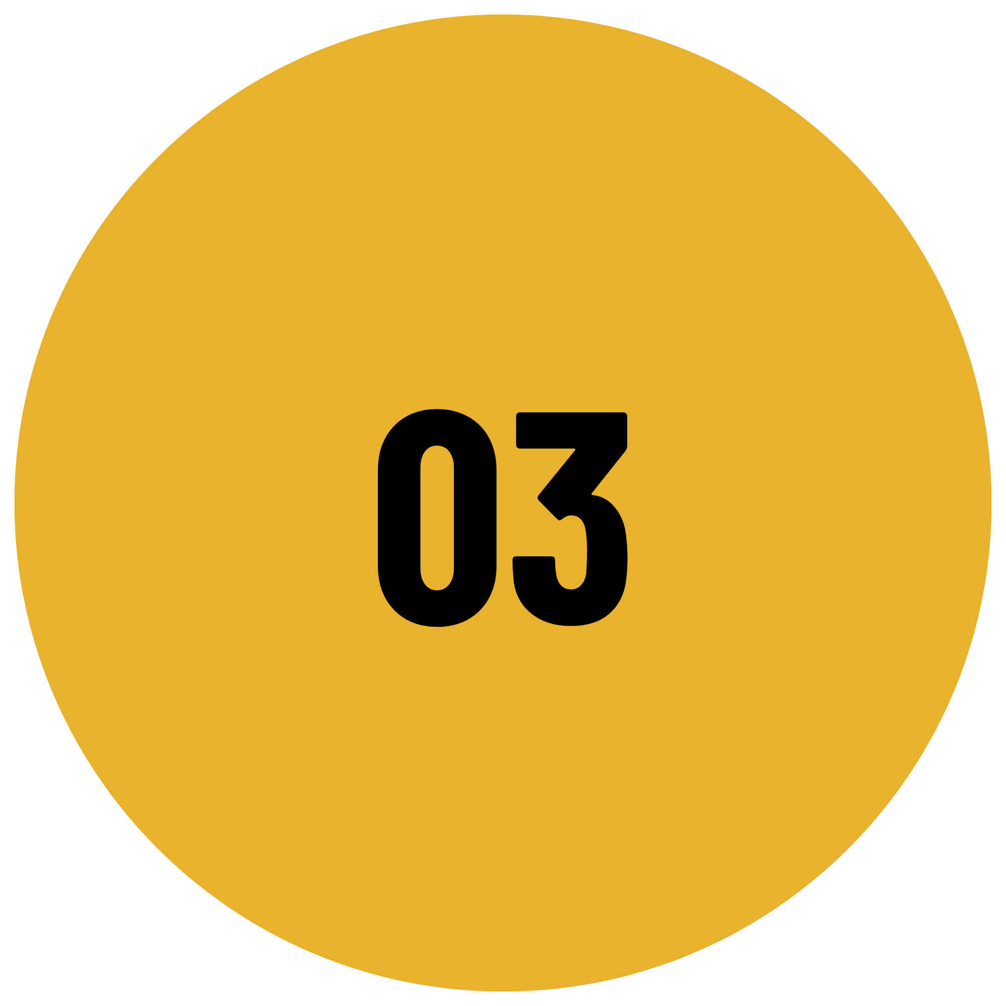 A yellow circular speed limit sign with black border and black text indicating a maximum speed of 03.