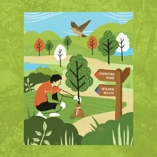 Blean biopark signage illustration
