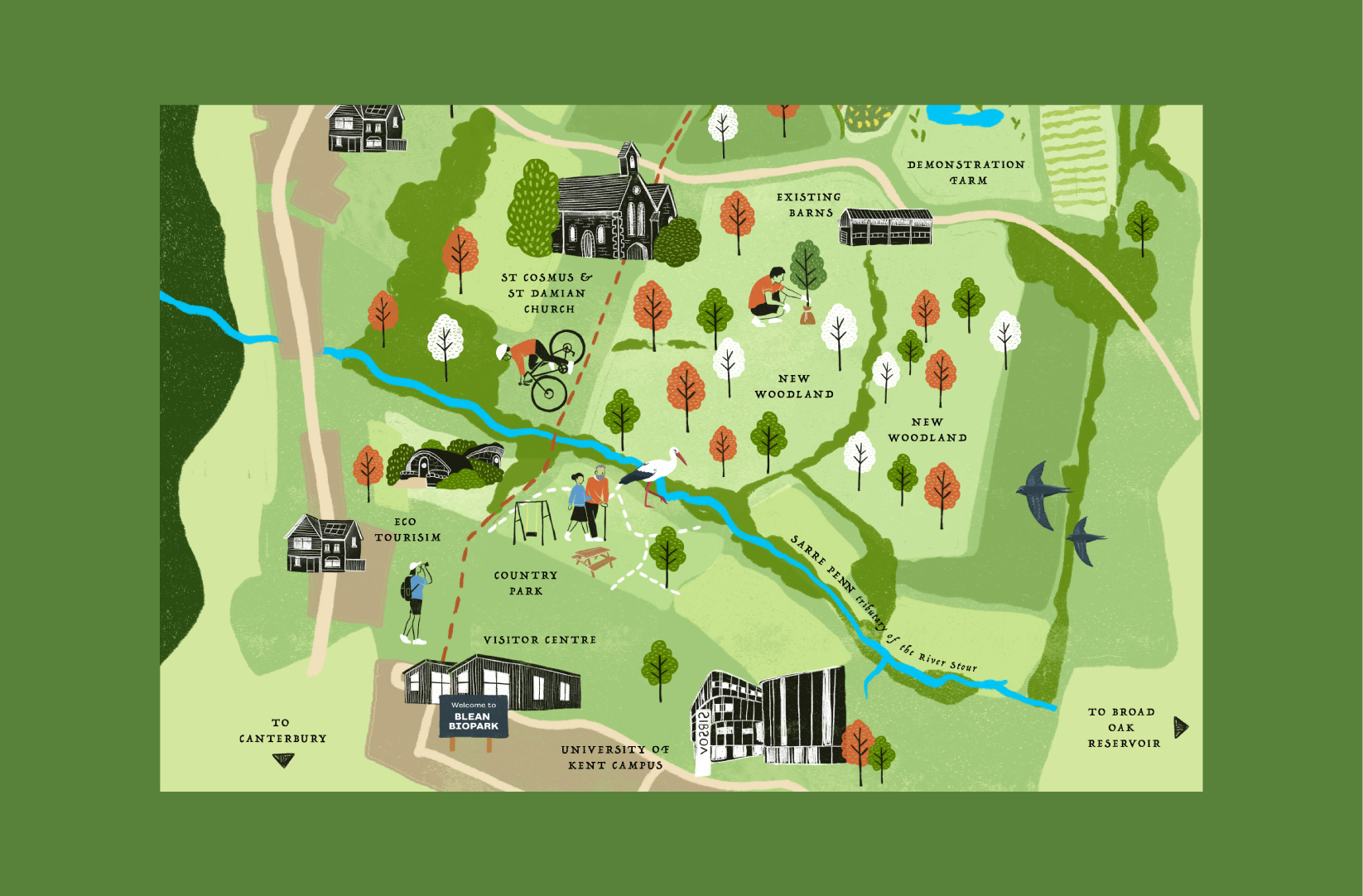 Blean biopark map illustration