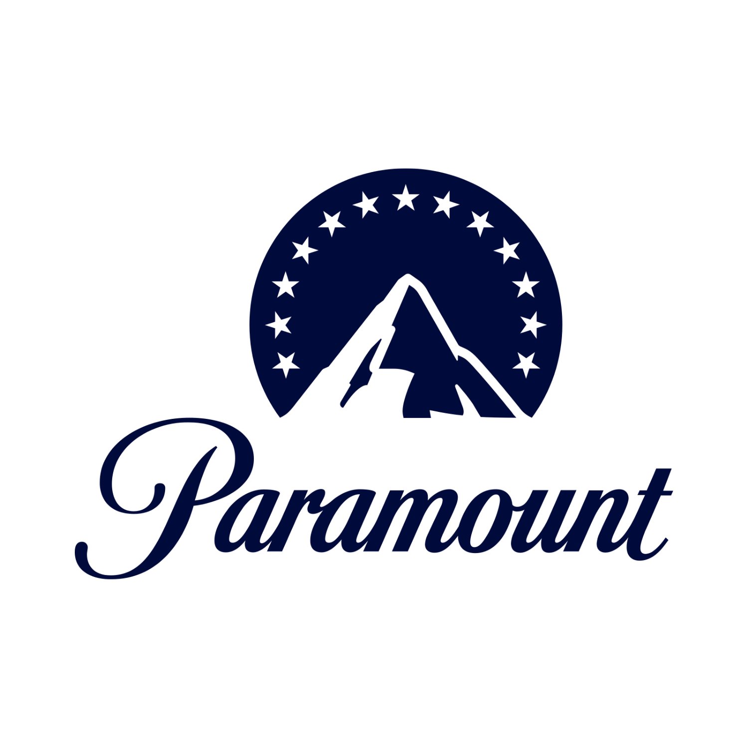 Paramount logo with mountain, stars, and script text
