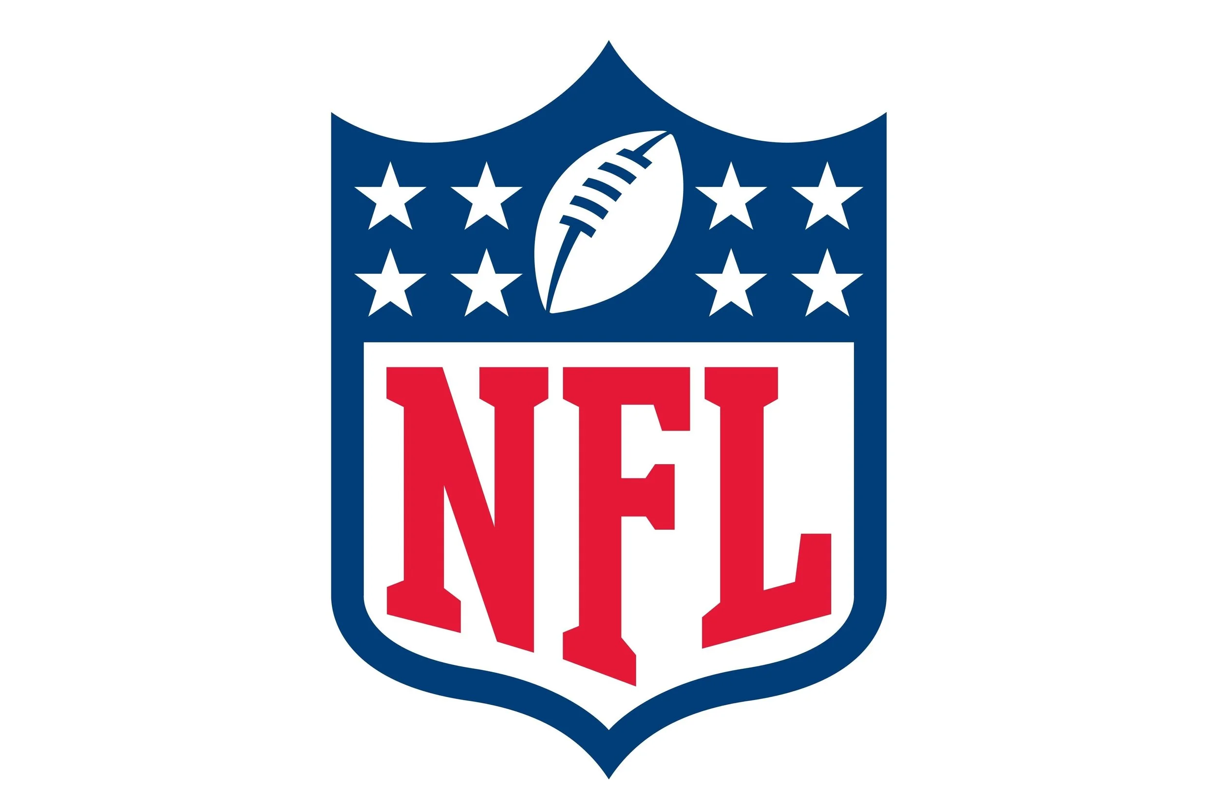 NFL shield logo with a football and stars