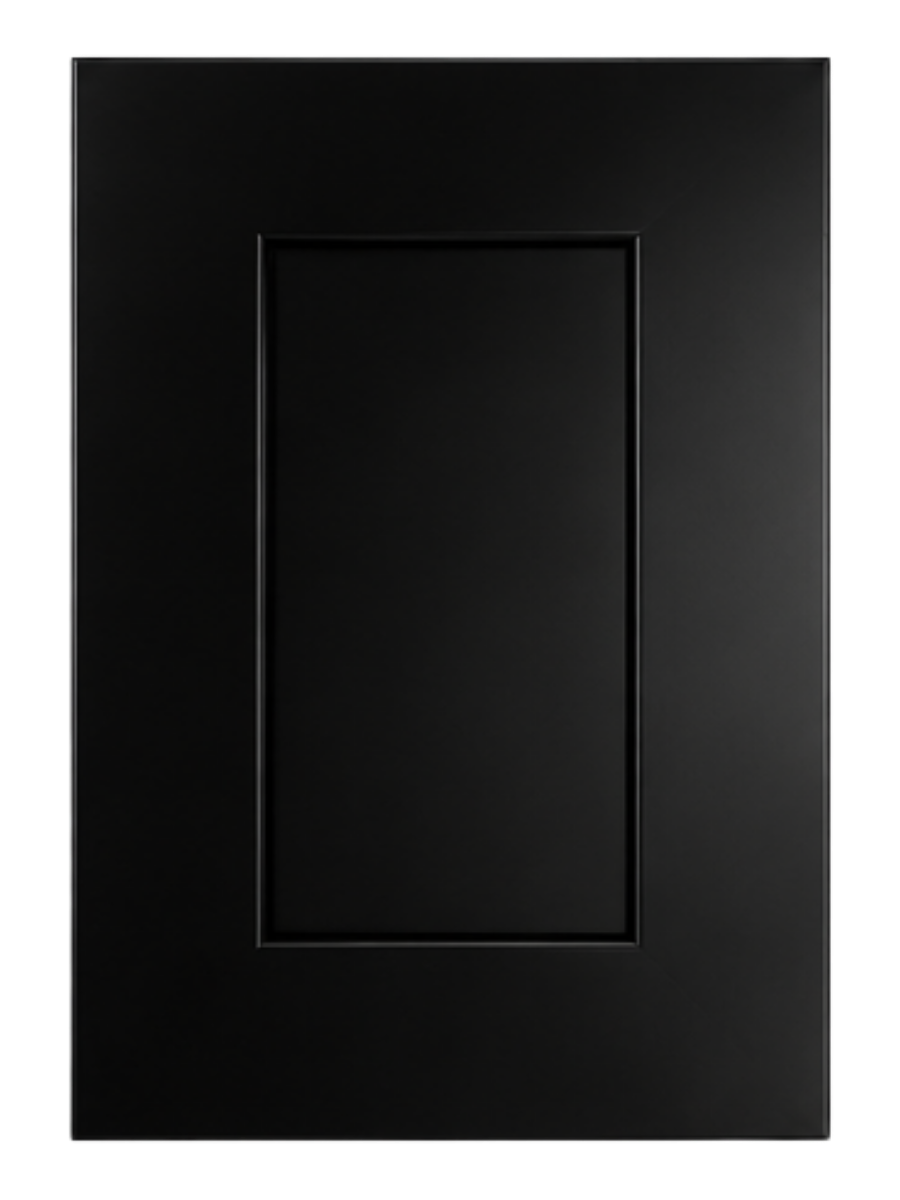 A black picture frame with a matte finish.
