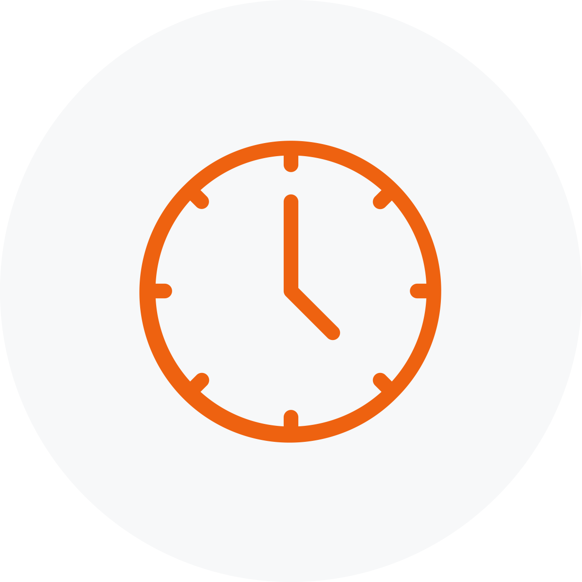 Clock showing 3:00.