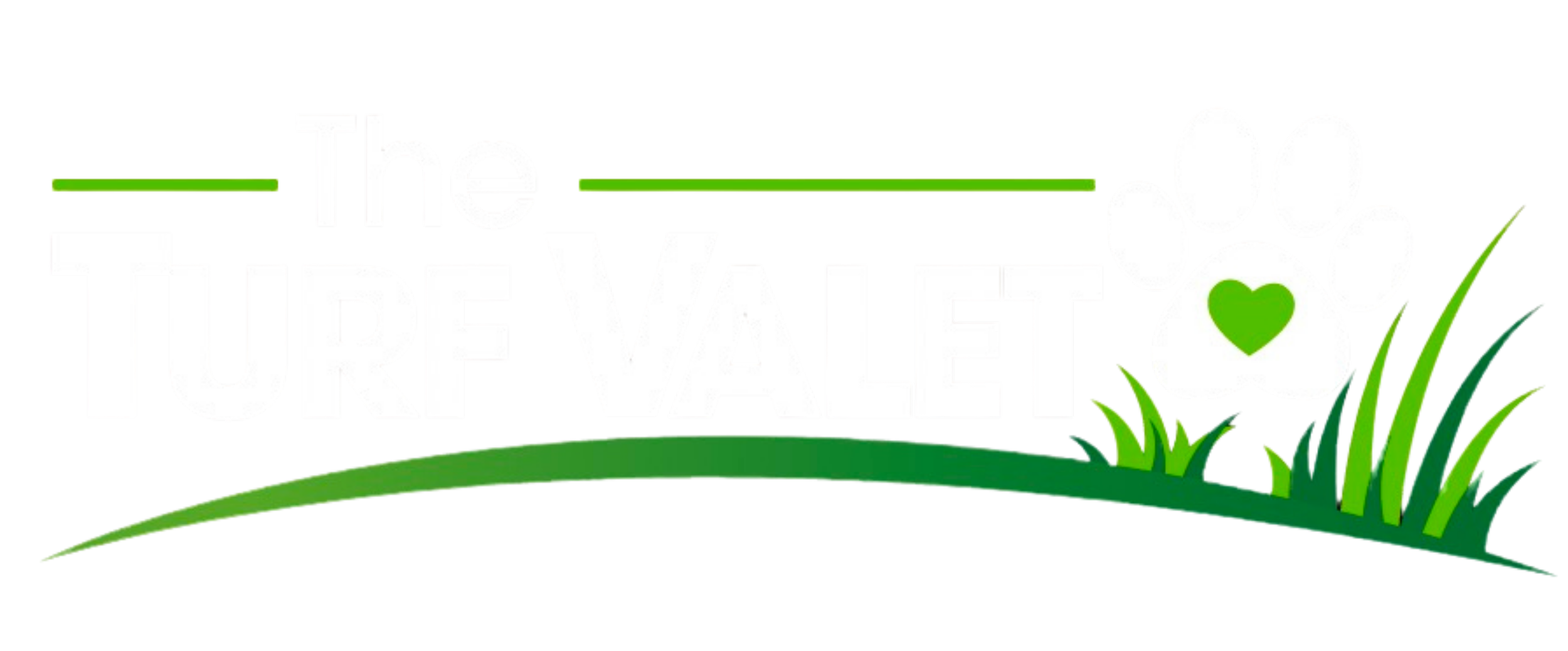 The Turf Valet logo with green heart inside paw print.