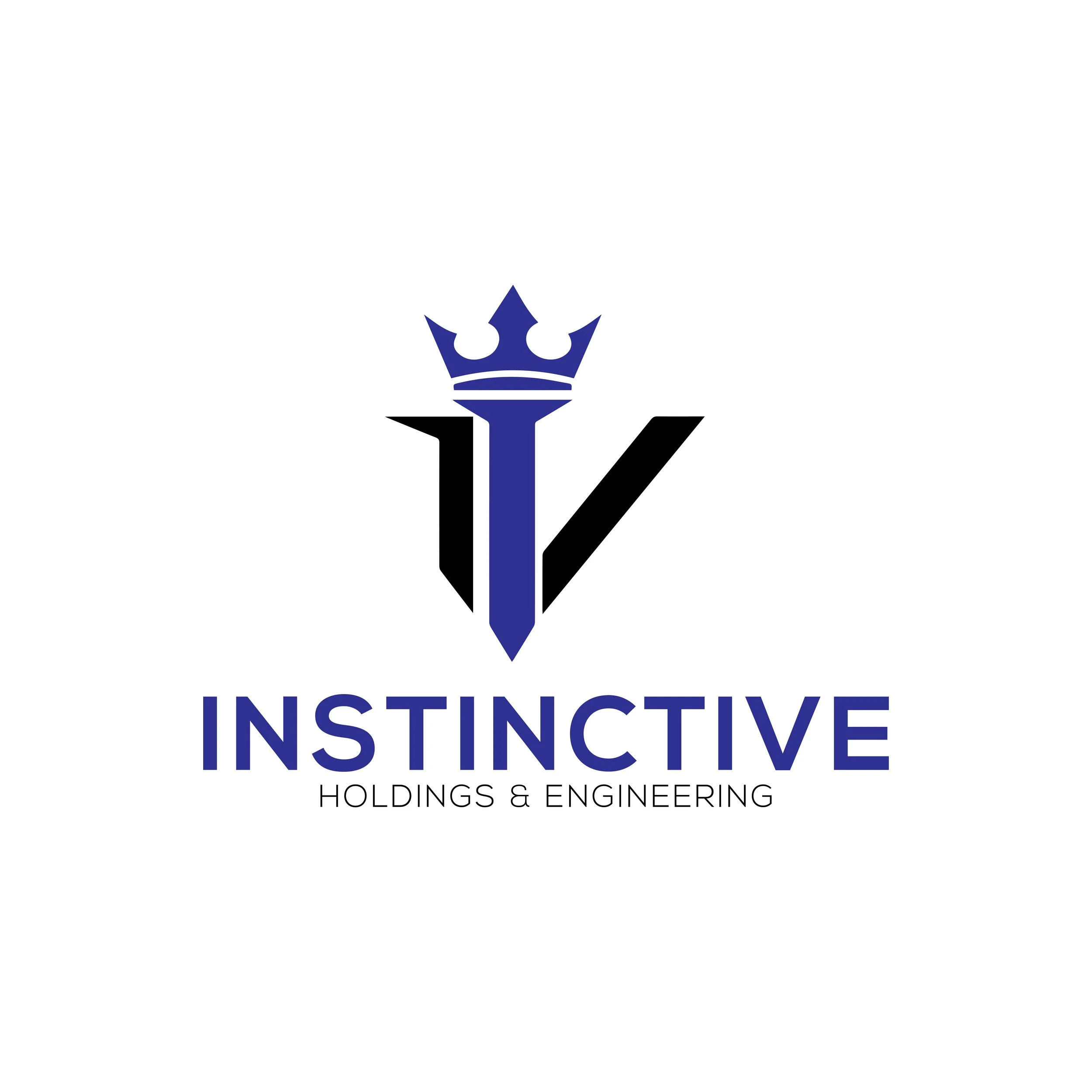 Logo of Innovative Holdings & Engineering featuring a stylized letter 'V' with a crown on top